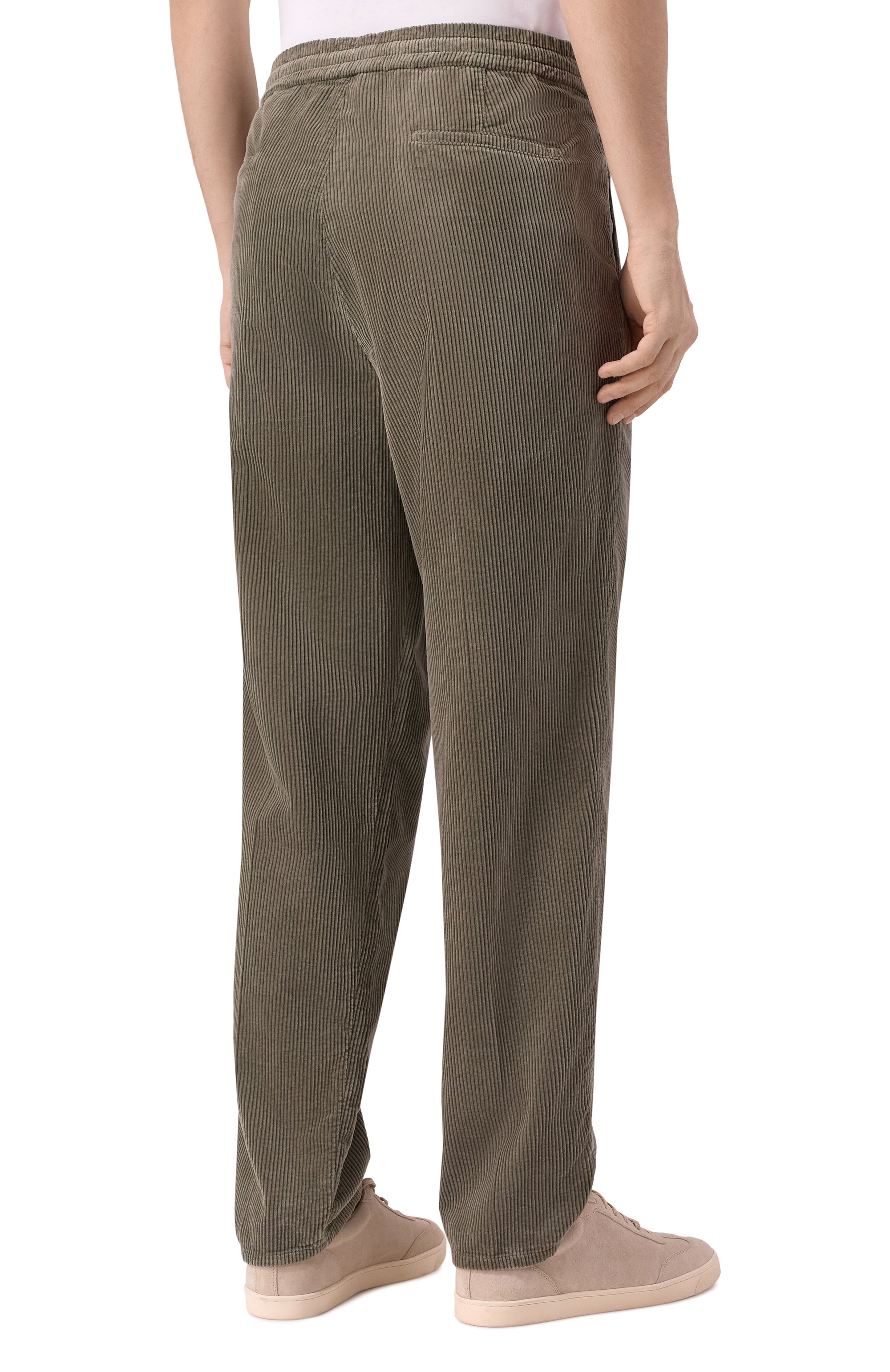 Вельветовые брюки BRUNELLO CUCINELLI хаки цвета по цене 143500 руб., арт. M280UE1710, фото 4 Вельветовые брюки BRUNELLO CUCINELLI, арт. M280UE1710, фото 4