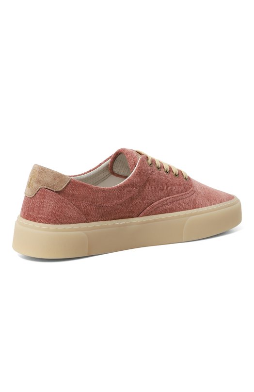 Текстильные кеды Brunello Cucinelli MZUVWSP310 Розовый  MZUVWSP310 Фото 5