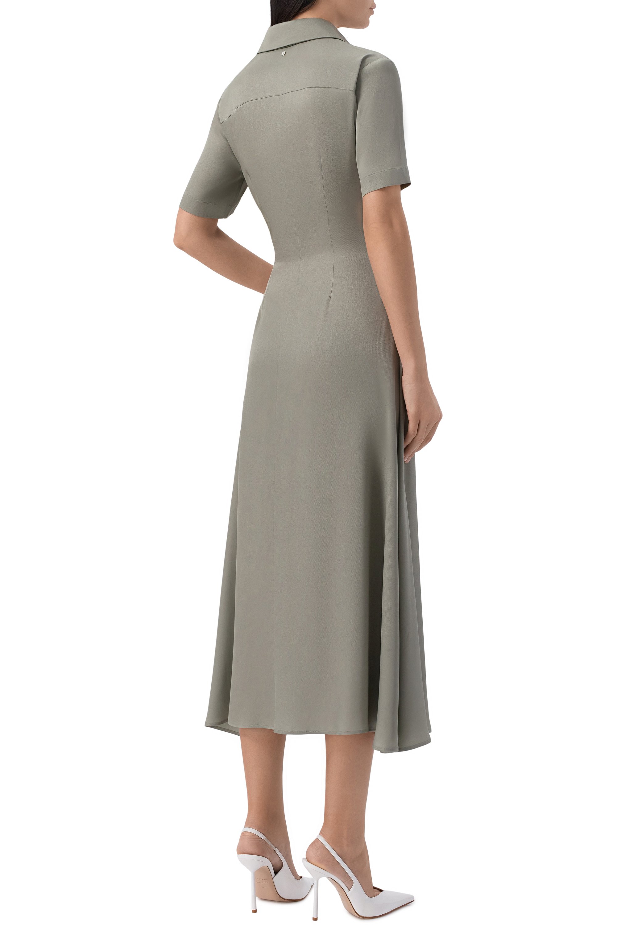 Платье LORENA ANTONIAZZI хаки цвета по цене 127000 руб., арт. P2653AB16A/3612, фото 3 Платье LORENA ANTONIAZZI, арт. P2653AB16A/3612, фото 3