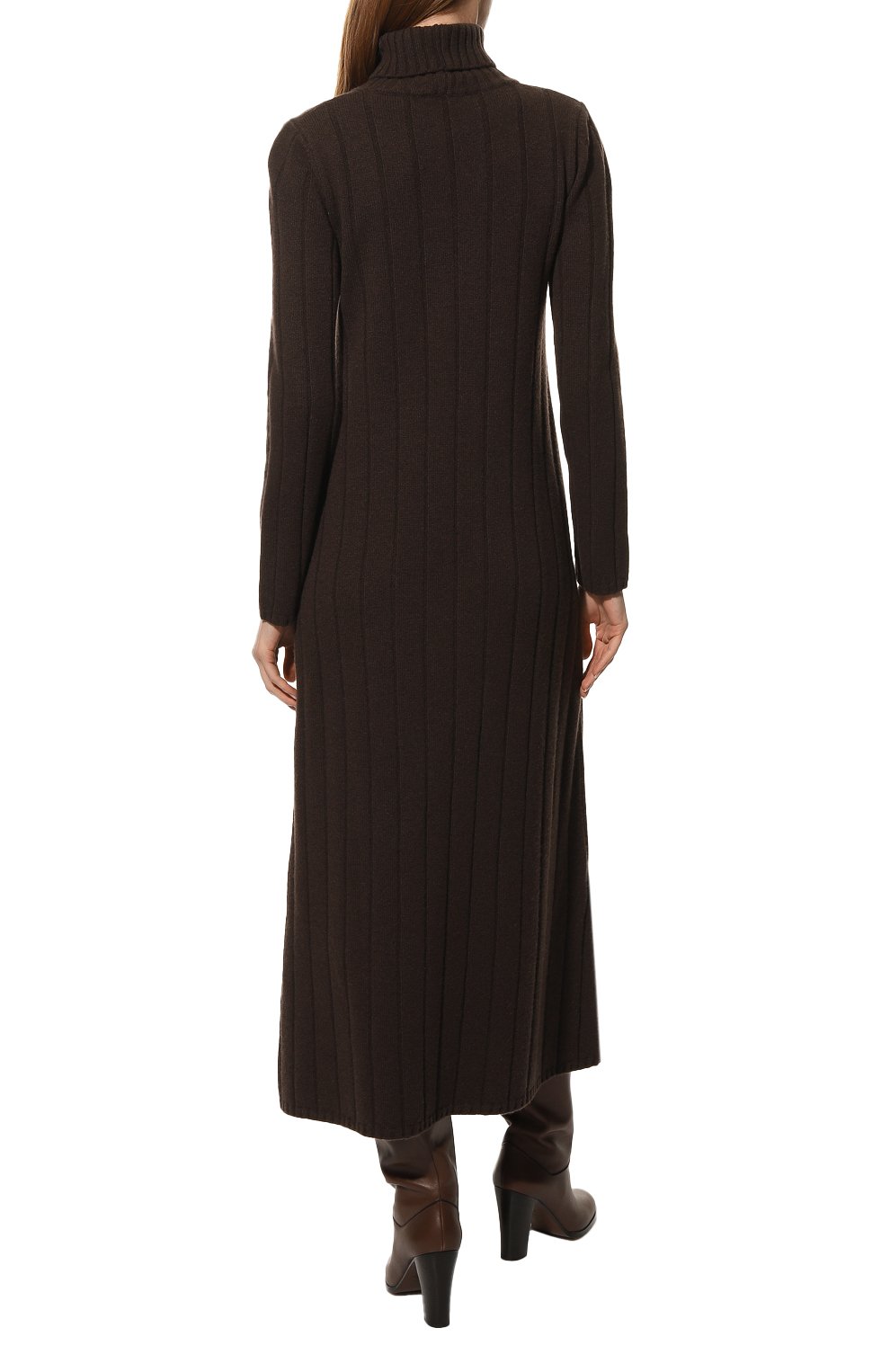 Платье из шерсти и кашемира CREM38 темно-коричневого цвета по цене 76200 руб., арт. CREM250 LATA, фото 4 Платье из шерсти и кашемира CREM38, арт. CREM250 LATA, фото 4