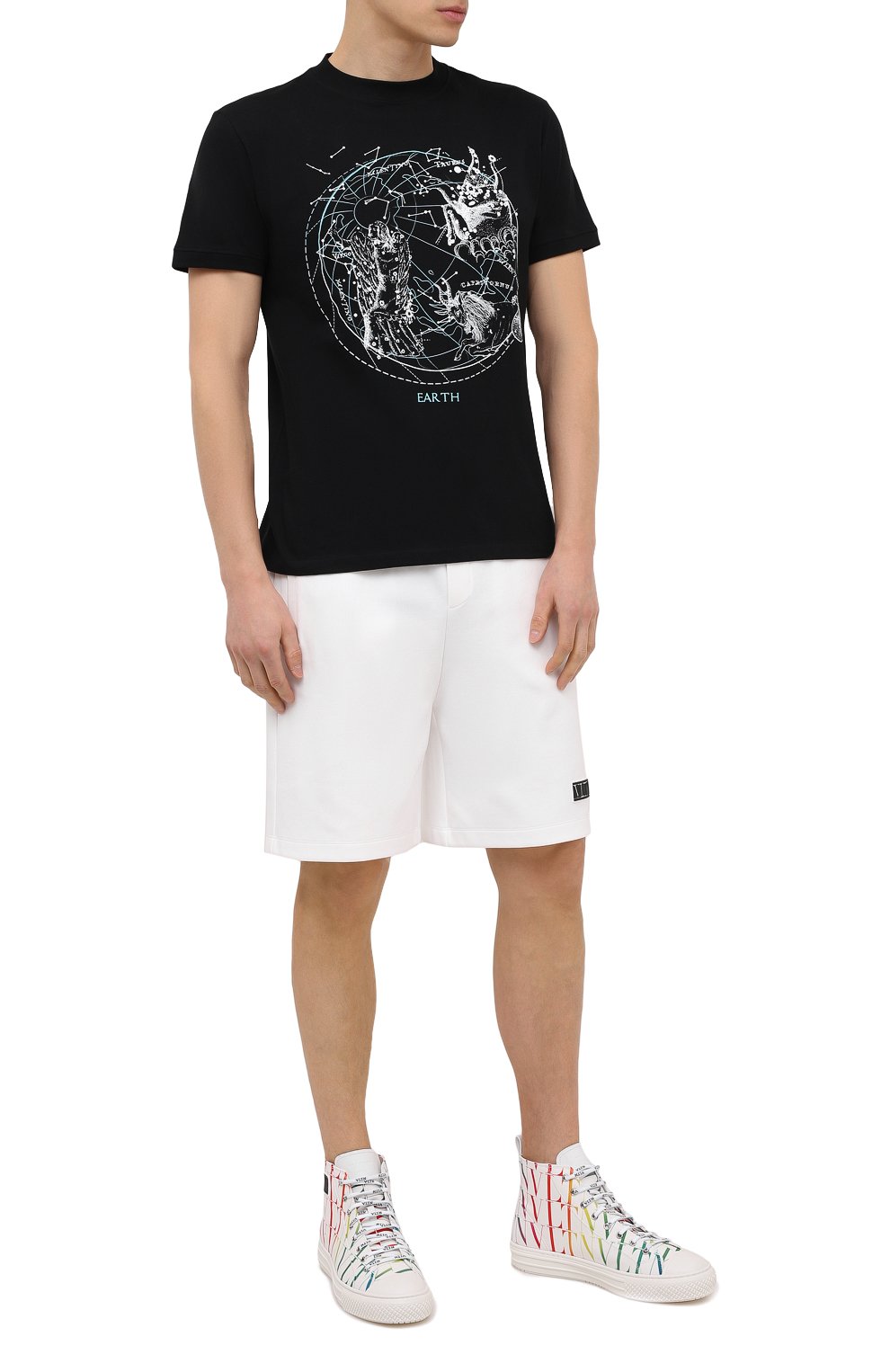 Хлопковая футболка VALENTINO, арт. VV3MG09J74M, фото 2