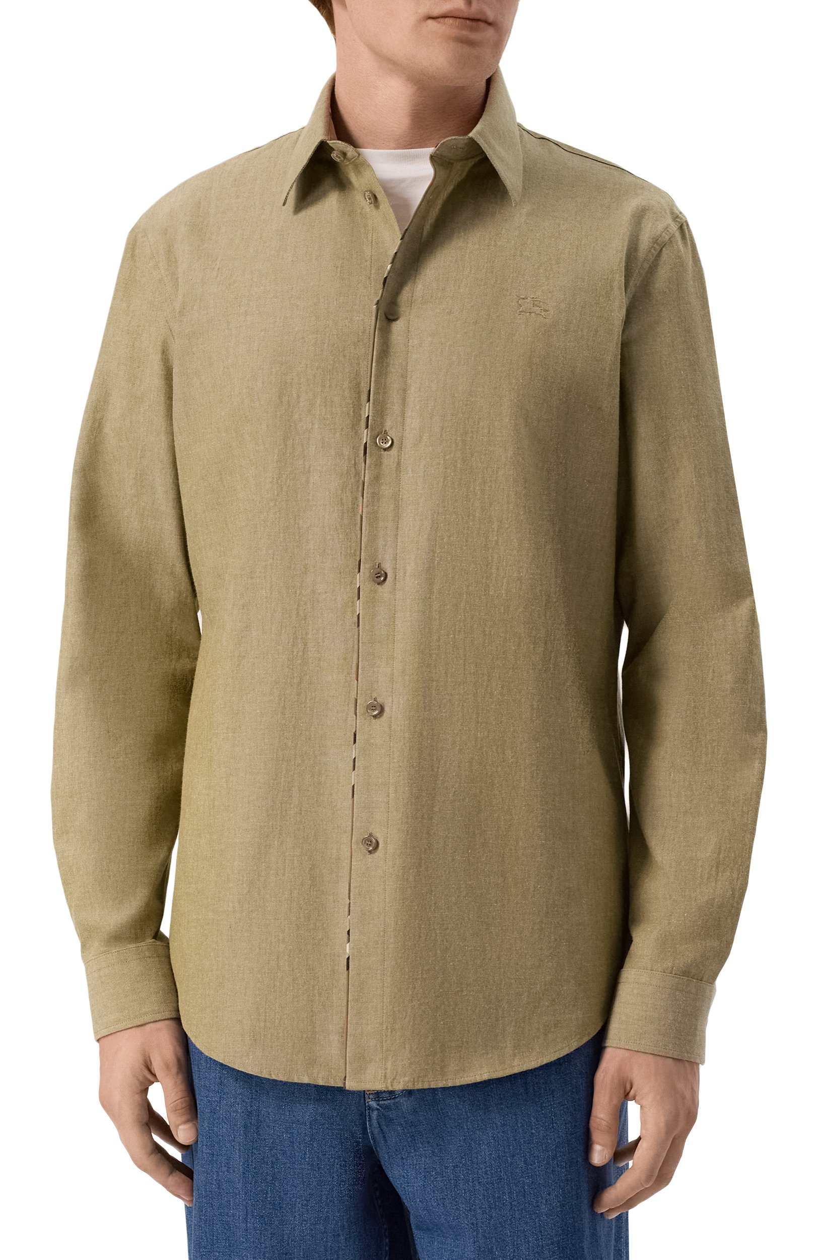 Хлопковая рубашка BURBERRY, арт. 8129160, фото 3