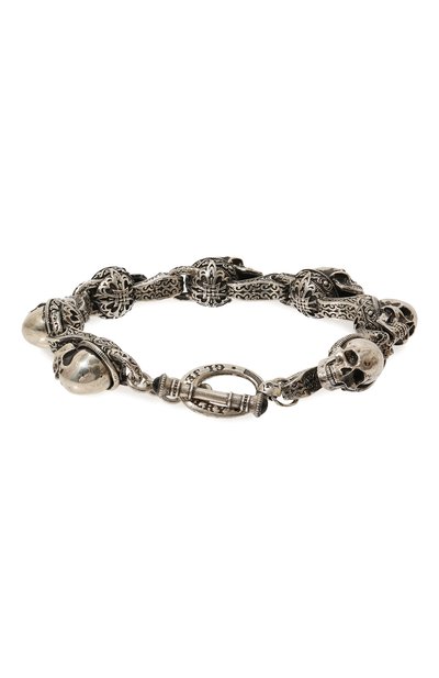 Браслет funny skulls GL JEWELRY серебряного цвета по цене 67100 руб., арт. M400011-S97-01, фото 3 Браслет funny skulls GL JEWELRY, арт. M400011-S97-01, фото 3