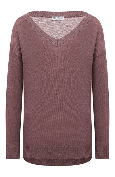 Женский пуловер из смеси льна и шелка BRUNELLO CUCINELLI, арт. M10550222
