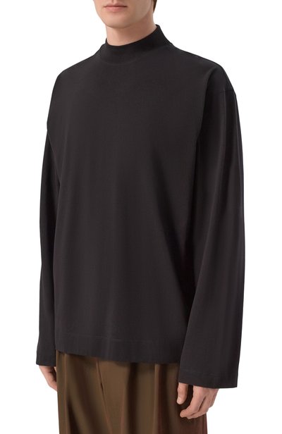 Хлопковый лонгслив DRIES VAN NOTEN черного цвета по цене 39950 руб., арт. 021102/4600, фото 3 Хлопковый лонгслив DRIES VAN NOTEN, арт. 021102/4600, фото 3
