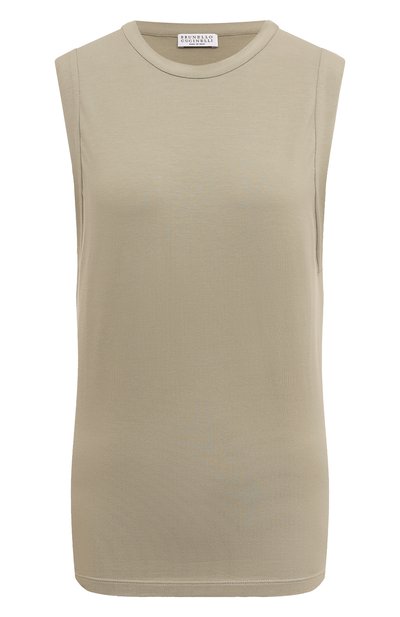 Женская хлопковая майка BRUNELLO CUCINELLI, арт. M0T1802B17