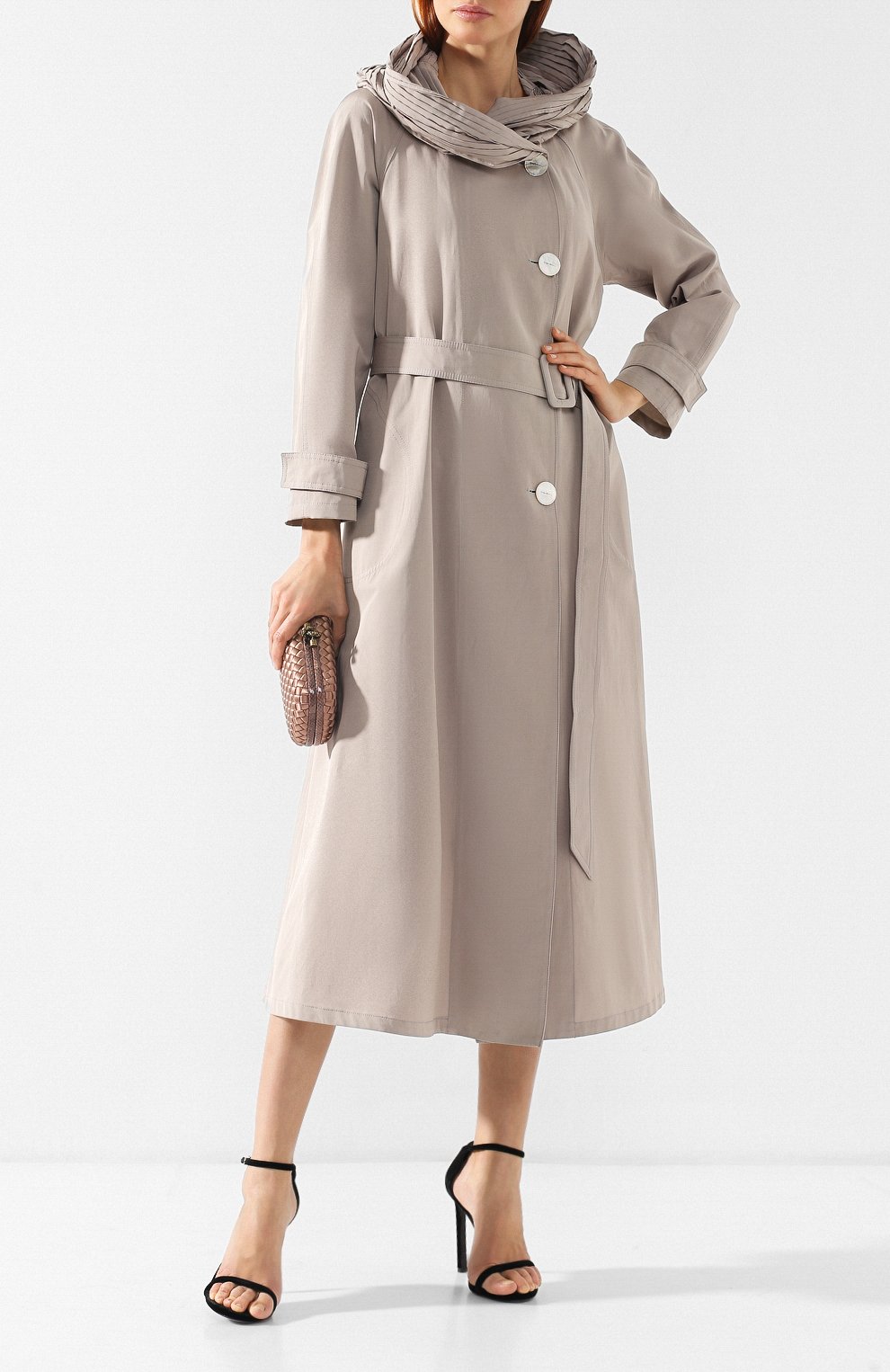 Пальто с поясом и капюшоном GIORGIO ARMANI, арт. 9SH0L023/T00L3, фото 2