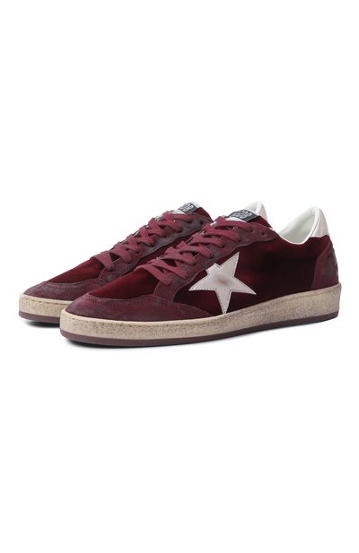 Женские комбинированные кеды ball star GOLDEN GOOSE DELUXE BRAND, арт. GWF00117.F007476