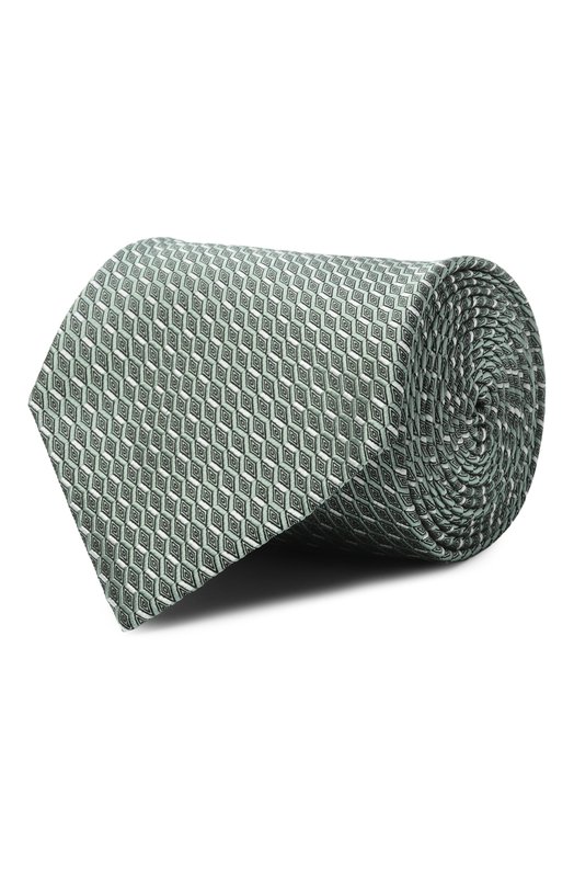 Шелковый галстук Brioni 062I00/PD462 Зелёный 062I00/PD462