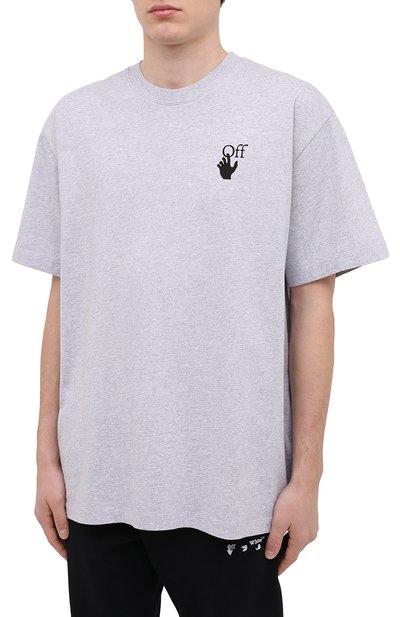 Хлопковая футболка OFF-WHITE, арт. 0MAA038R21JER002, фото 3