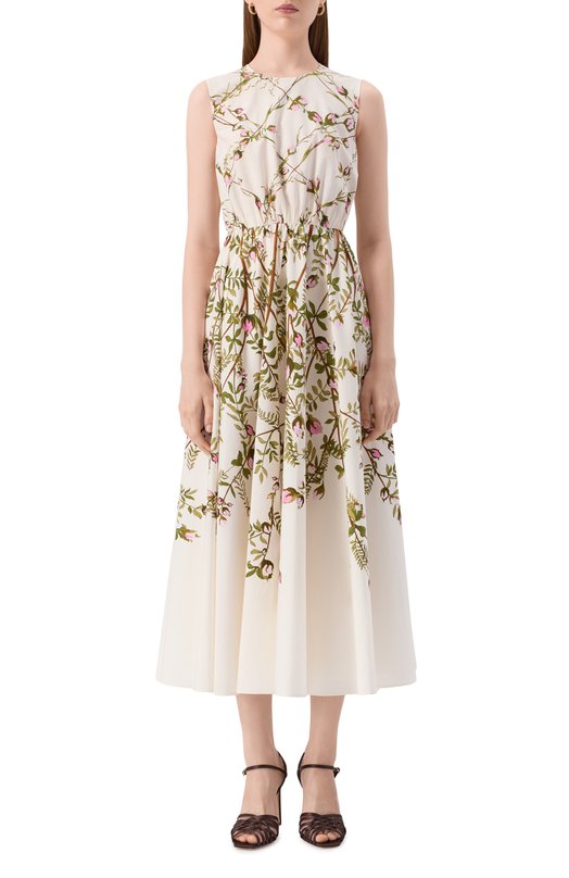 Хлопковое платье Giambattista Valli 25FWPVCA5113/47PRI Кремовый  25FWPVCA5113/47PRI Фото 3