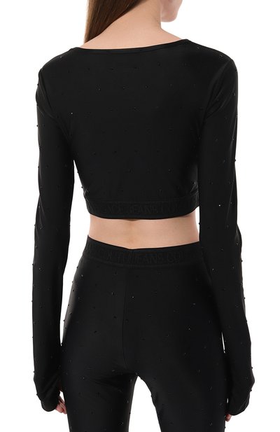 Топ с отделкой стразами VERSACE JEANS COUTURE, арт. 76HAHE05/CJXXE, фото 4