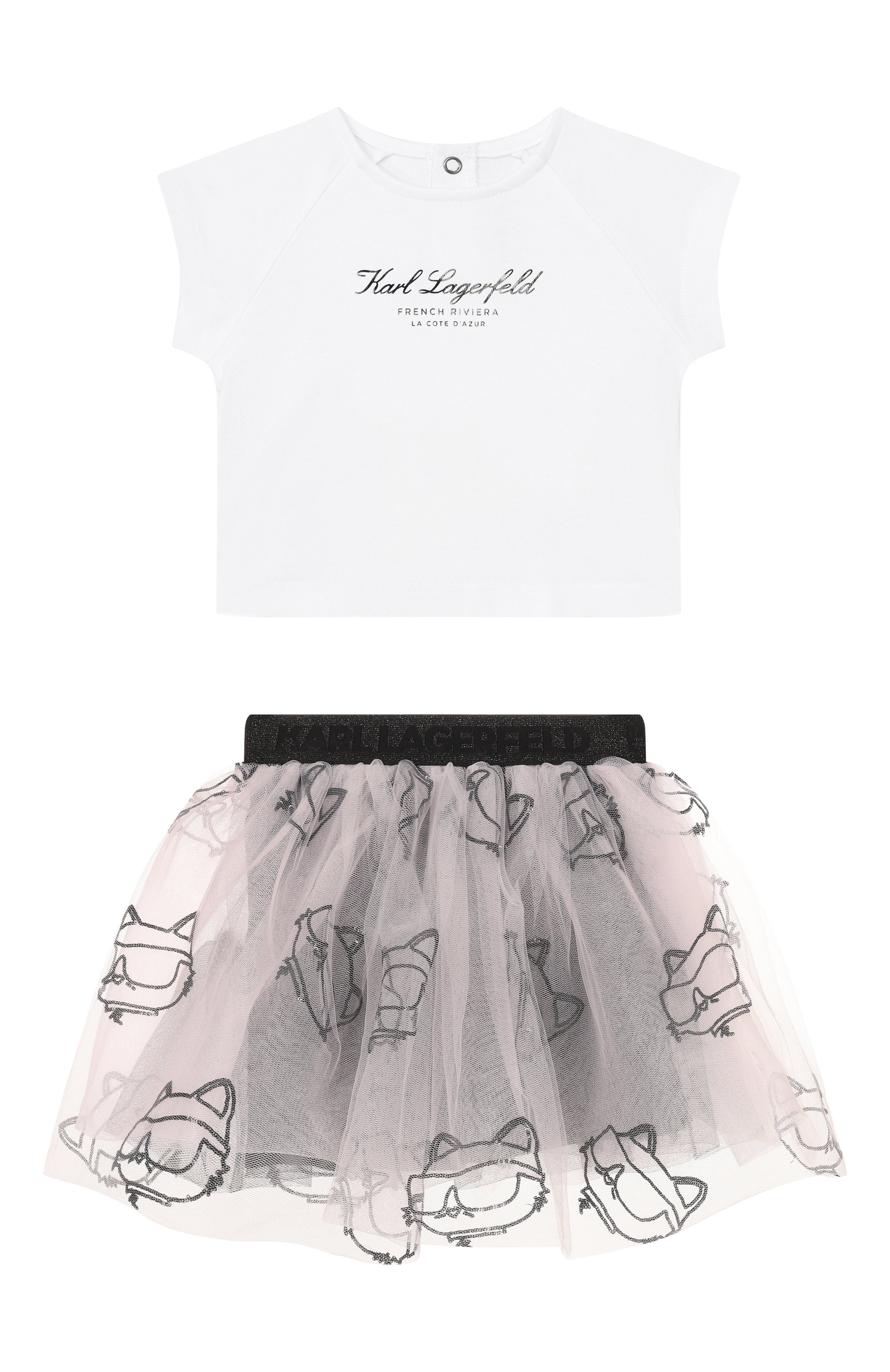 Комплект из футболки и юбки KARL LAGERFELD KIDS, арт. Z31055, фото 1