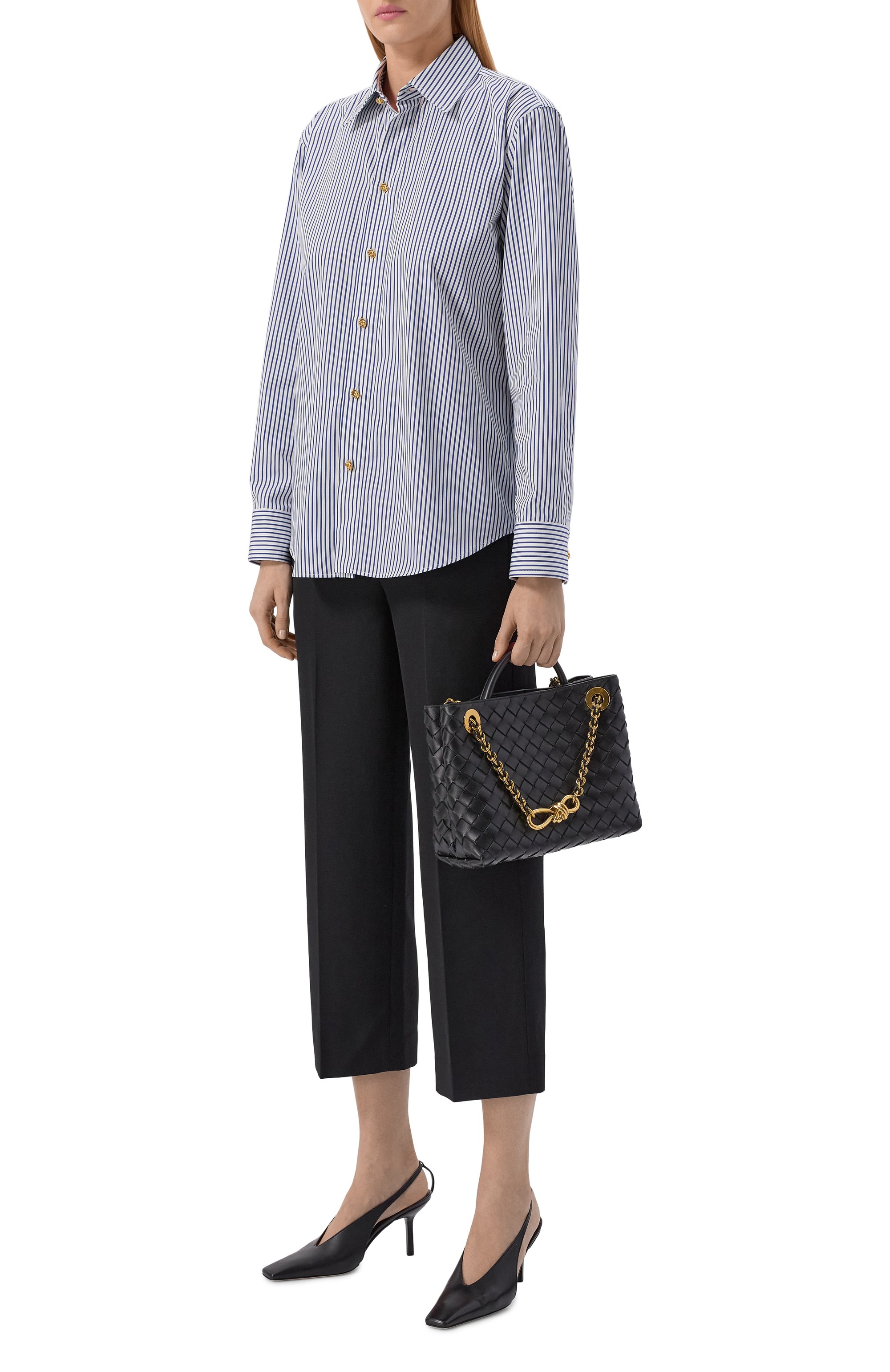 Хлопковая рубашка BOTTEGA VENETA, арт. 838420/V2FB0, фото 2