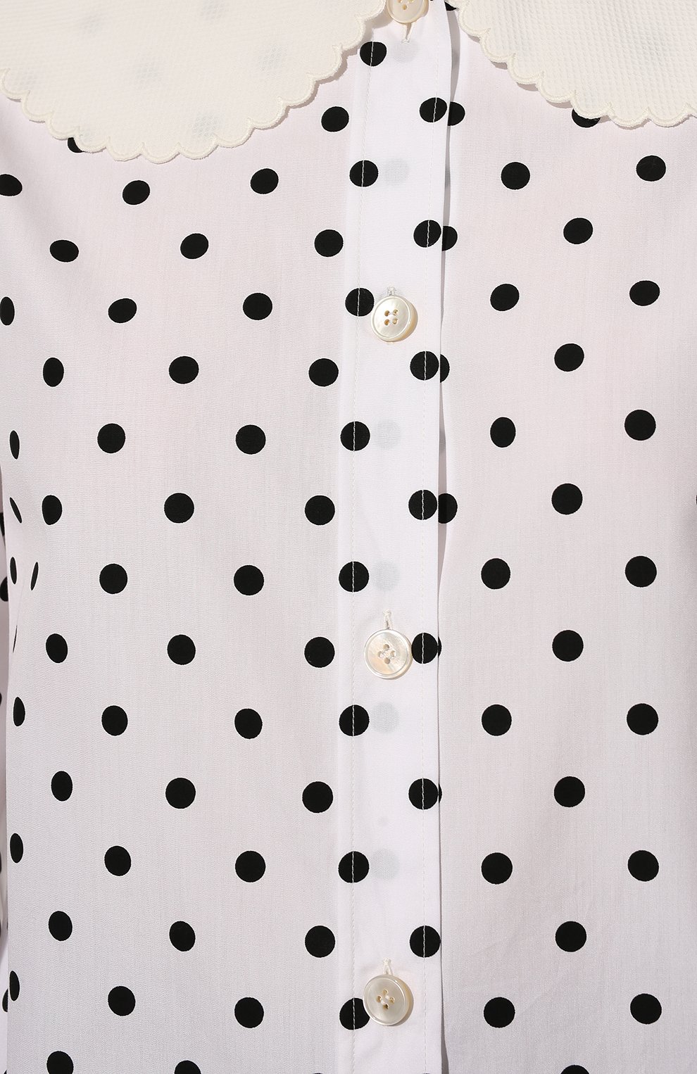 Хлопковая блузка MIU MIU, арт. MK1581-1FBR-F0964, фото 5