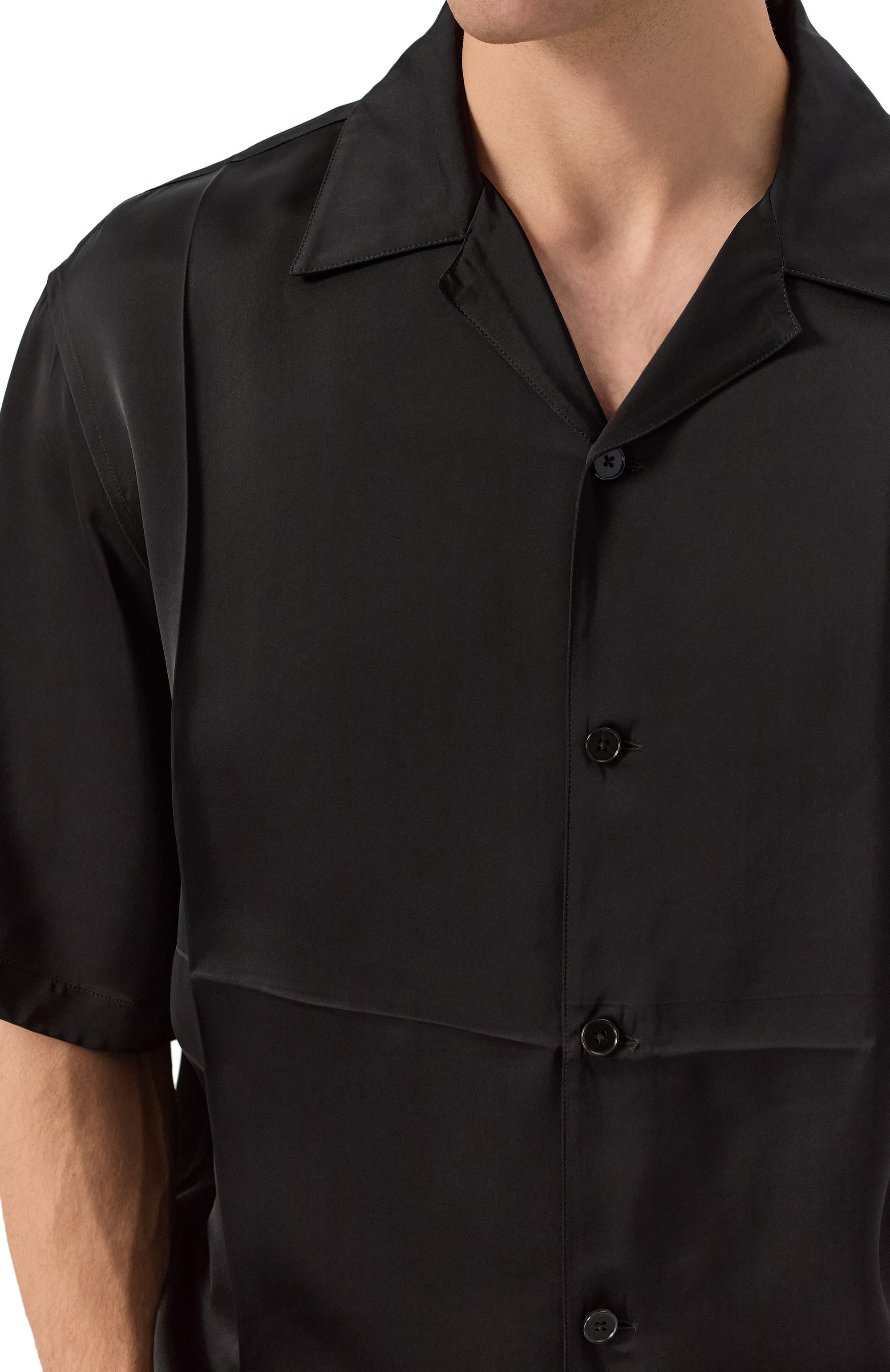 Рубашка из вискозы JIL SANDER черного цвета по цене 130000 руб., арт. J23DL0107/J65022, фото 5 Рубашка из вискозы JIL SANDER, арт. J23DL0107/J65022, фото 5