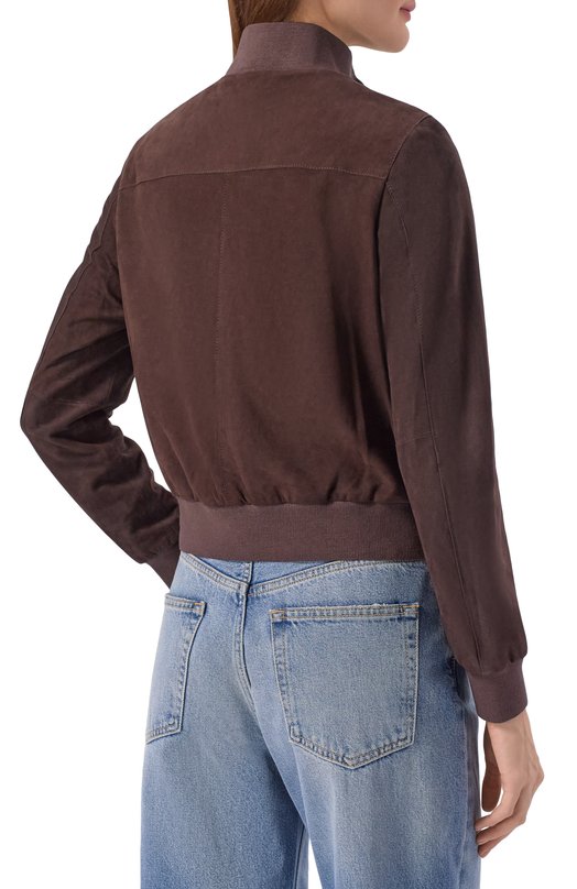 Замшевый бомбер Natizza-UR Moorer NATIZZA-UR Коричневый  NATIZZA-UR Фото 4