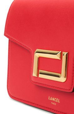 Женская сумка angele small LANCEL красного цвета, арт. A13147 | Фото 3 (Материал: Натуральная кожа; Размер: small; Ремень/цепочка: На ремешке; Материал сплава: Проставлено; Драгоценные камни: Проставлено)