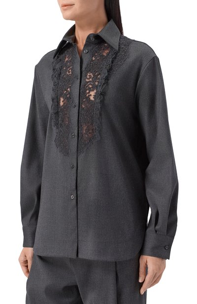 Рубашка из шерсти и вискозы ERMANNO SCERVINO, арт. D474K304JWR, фото 3