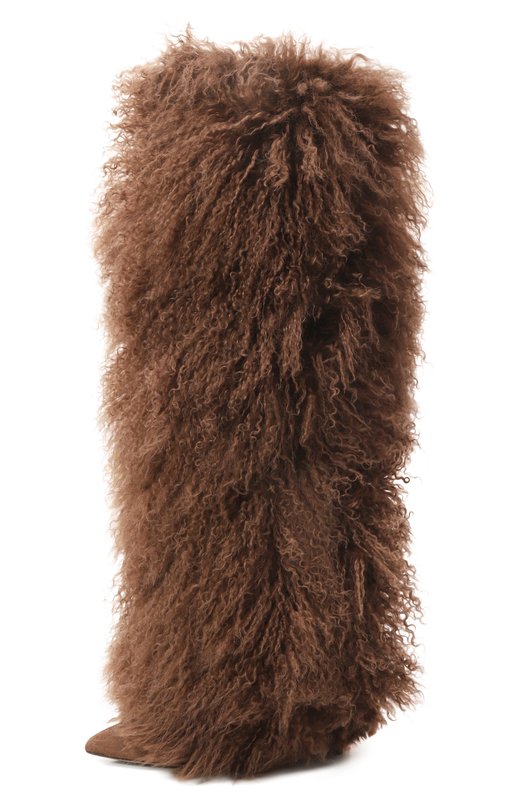Меховые сапоги Furry Stiletto 105 из овчины Paris Texas PX1072/XMNFR Коричневый  PX1072/XMNFR Фото 4