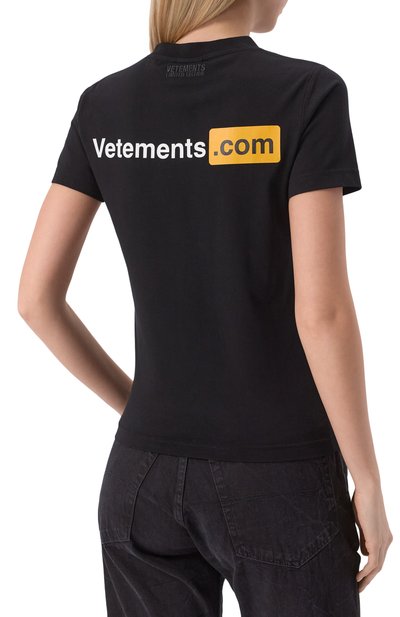Хлопковая футболка VETEMENTS, арт. MA66TR650B, фото 4