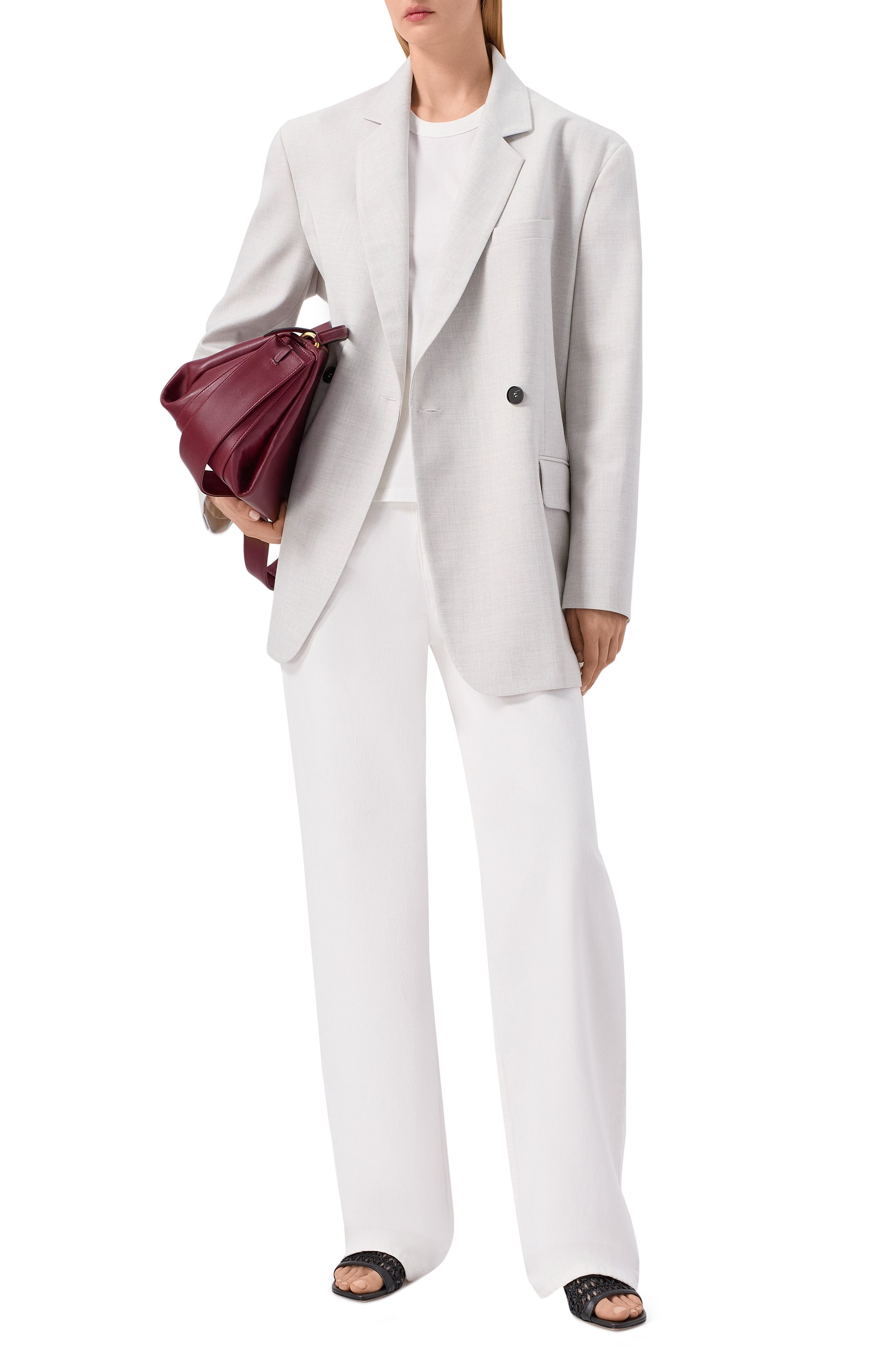 Жакет из вискозы PE белого цвета по цене 25520 руб., арт. РЕSS25-3.1.45.0.1, фото 2 Жакет из вискозы PE, арт. РЕSS25-3.1.45.0.1, фото 2