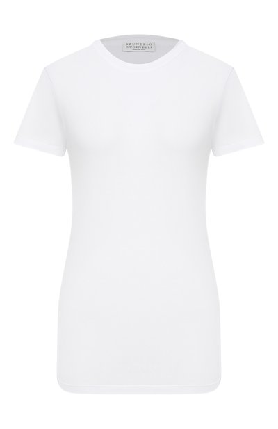 Женская хлопковая футболка BRUNELLO CUCINELLI, арт. M0T18B0170