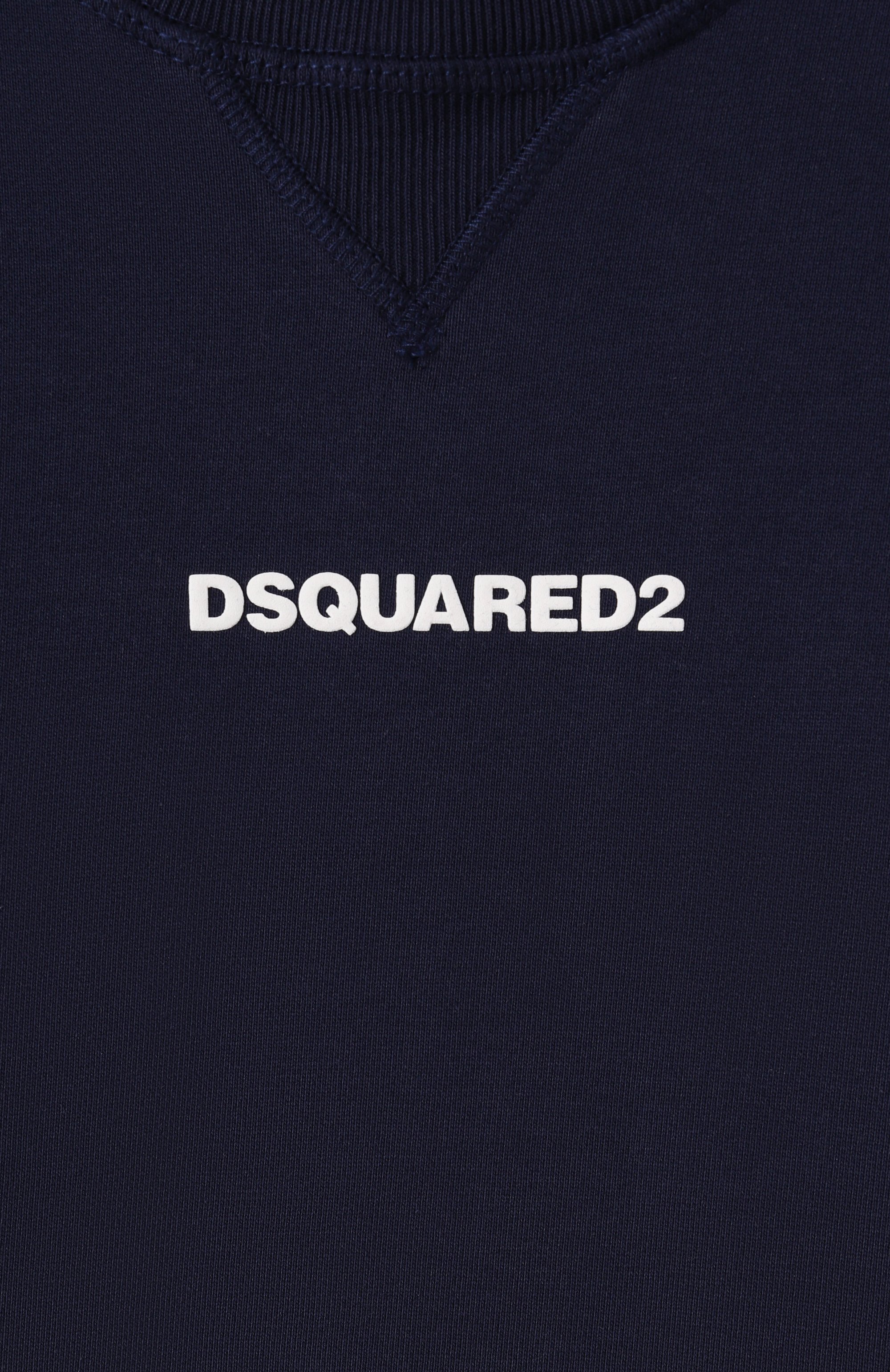 Хлопковый свитшот DSQUARED2 темно-синего цвета по цене 18150 руб., арт. DQ2739/D0094, фото 3 Хлопковый свитшот DSQUARED2, арт. DQ2739/D0094, фото 3