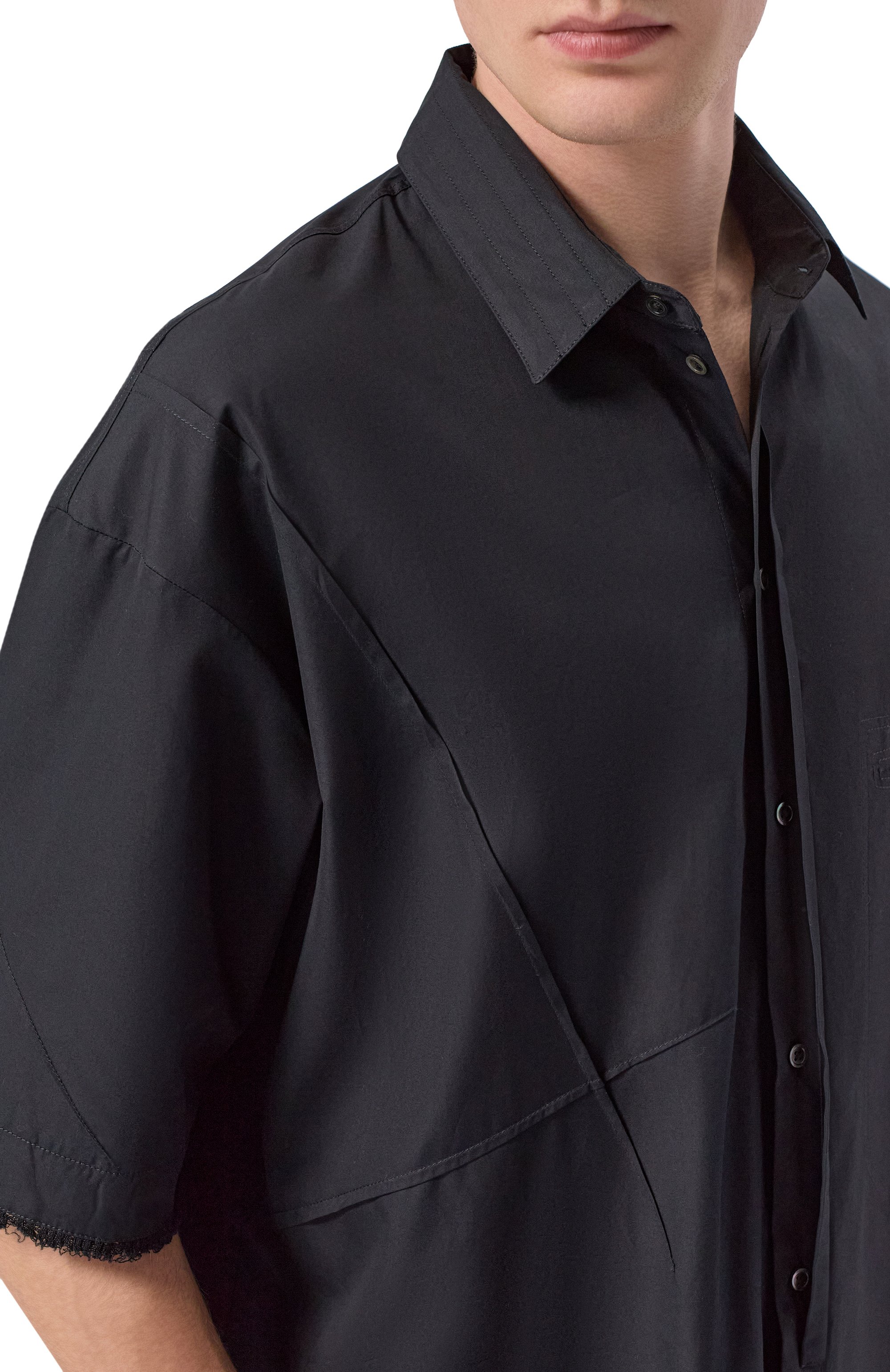 Хлопковая рубашка ISABEL BENENATO черного цвета по цене 75300 руб., арт. UW63S26, фото 5 Хлопковая рубашка ISABEL BENENATO, арт. UW63S26, фото 5