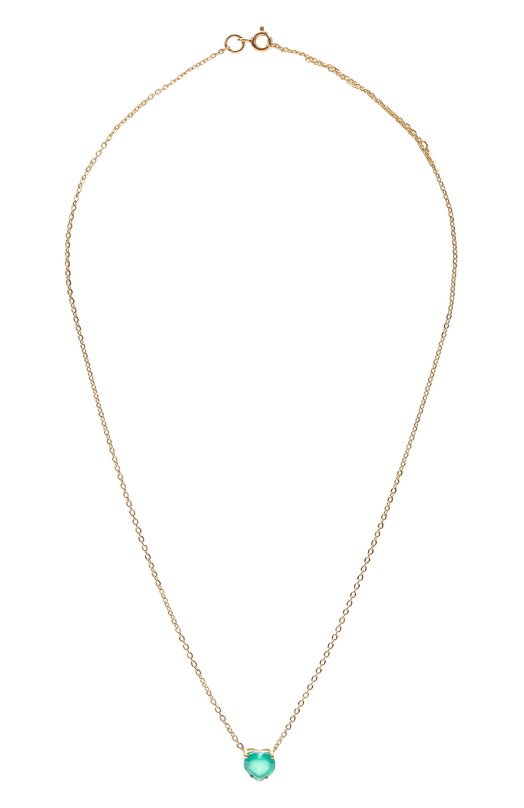 Кулон c агатом Cartoon Hearts Moonka HRT-925YG-NK-AGT-GR Зелёный HRT-925YG-NK-AGT-GR