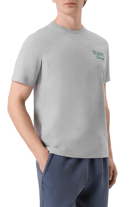Хлопковая футболка MC2 Saint Barth ARN0001-03140I/ARN0TT Серый  ARN0001-03140I/ARN0TT Фото 3
