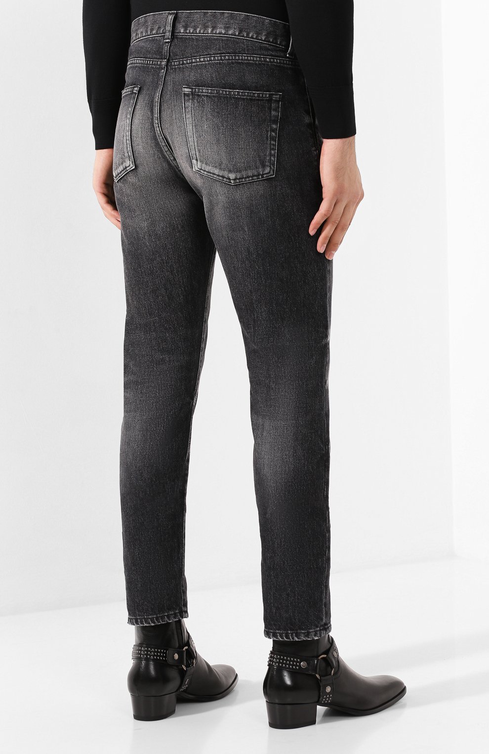 Джинсы SAINT LAURENT серого цвета по цене 83550 руб., арт. 584475/YC867, фото 4 Джинсы SAINT LAURENT, арт. 584475/YC867, фото 4