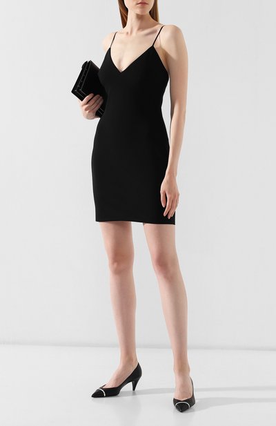 Платье из смеси шерсти и вискозы ALEXANDERWANG.T черного цвета по цене 33450 руб., арт. 4WC2196003, фото 2 Платье из смеси шерсти и вискозы ALEXANDERWANG.T, арт. 4WC2196003, фото 2