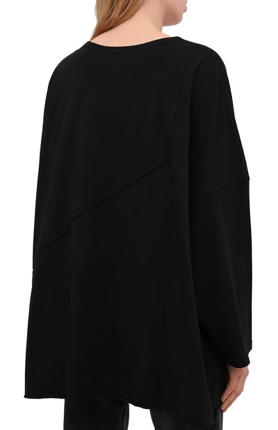 Хлопковый лонгслив YOHJI YAMAMOTO черного цвета по цене 41050 руб., арт. ND-T60-086, фото 4 Хлопковый лонгслив YOHJI YAMAMOTO, арт. ND-T60-086, фото 4
