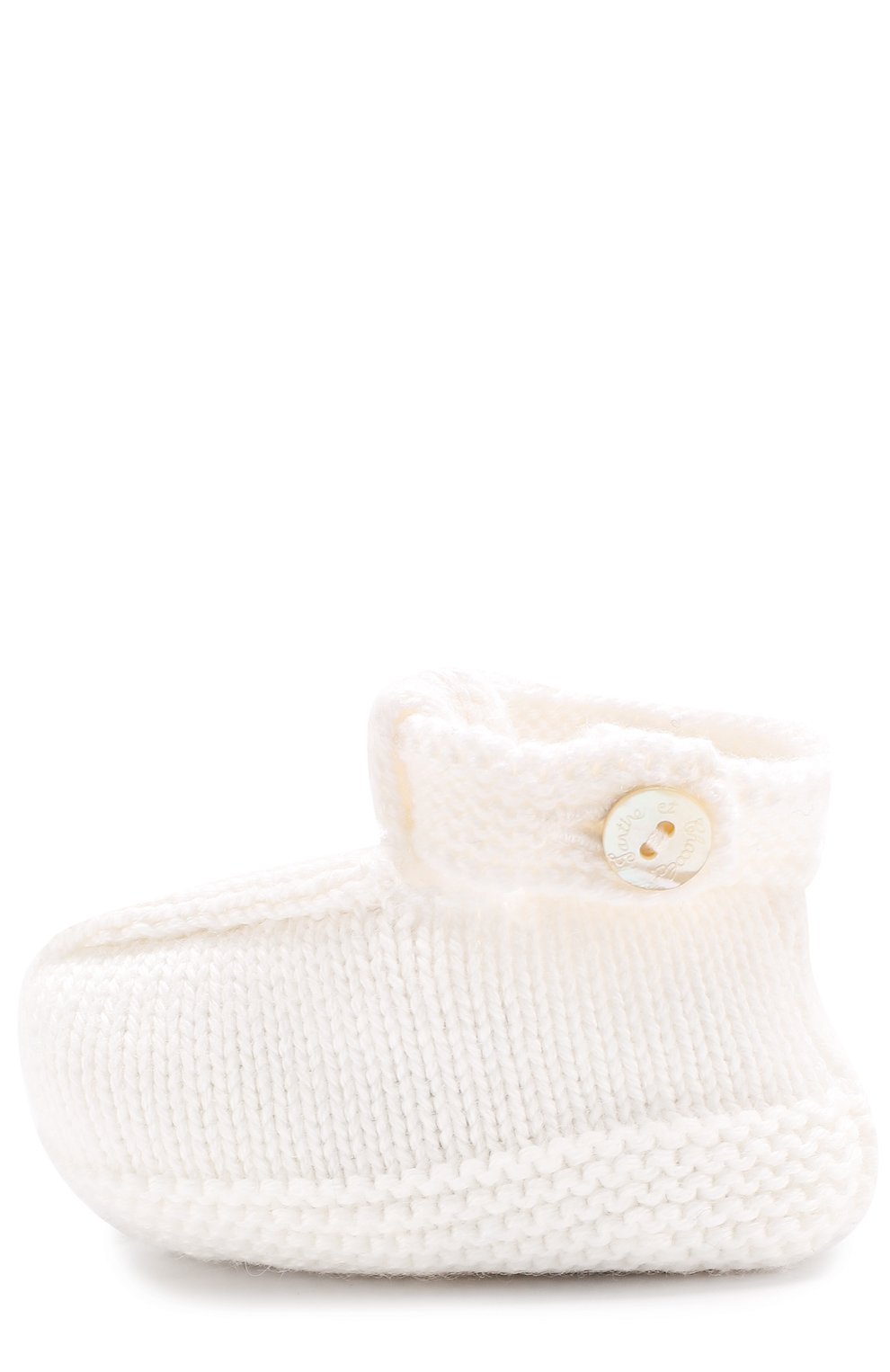 Вязаные пинетки из хлопка и кашемира TARTINE ET CHOCOLAT кремового цвета по цене 6335 руб., арт. TK89001, фото 2 Вязаные пинетки из хлопка и кашемира TARTINE ET CHOCOLAT, арт. TK89001, фото 2