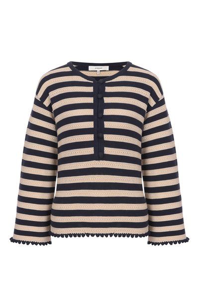 Женский пуловер их хлопка и кашемира FRAME DENIM, арт. WE26KSW043/THE CAPTAIN PULL0VER