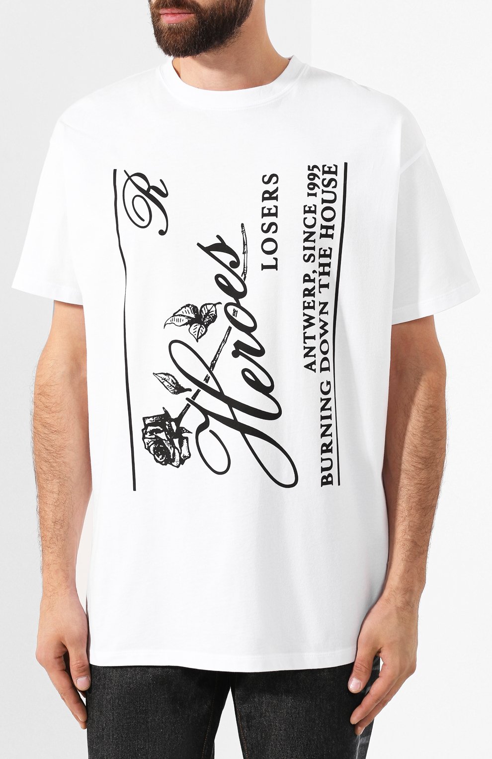 Хлопковая футболка RAF SIMONS, арт. 192-120-19001, фото 3