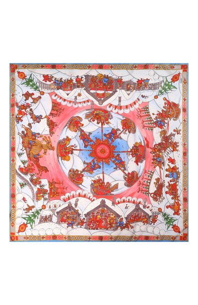 Шелковый платок зимние гуляния GOURJI, арт. 91133337/6151172, фото 4