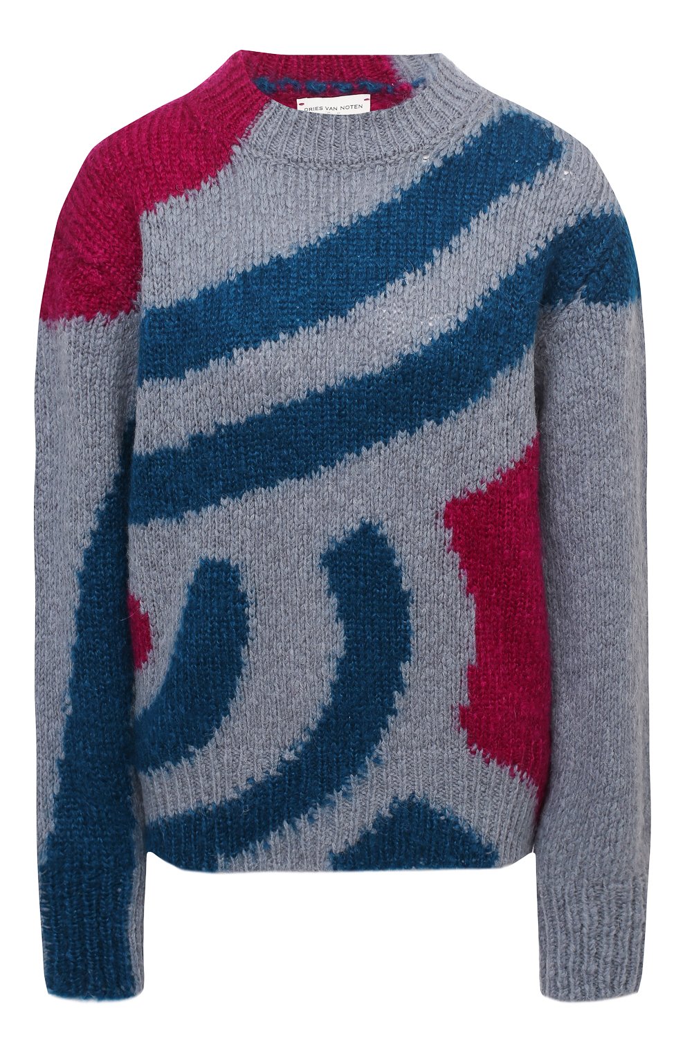 Свитер DRIES VAN NOTEN серого цвета по цене 57950 руб., арт. 202-11246-1720, фото 1 Свитер DRIES VAN NOTEN, арт. 202-11246-1720, фото 1