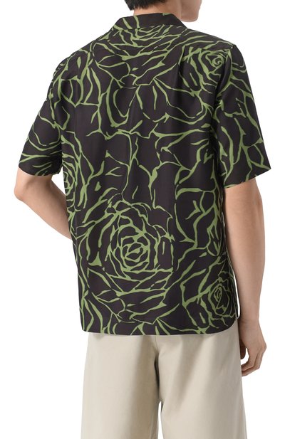 Рубашка из вискозы DRIES VAN NOTEN черного цвета по цене 94200 руб., арт. 020742/3244, фото 4 Рубашка из вискозы DRIES VAN NOTEN, арт. 020742/3244, фото 4