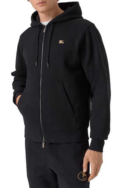 Хлопковая толстовка BURBERRY черного цвета по цене 92650 руб., арт. 8112808, фото 3 Хлопковая толстовка BURBERRY, арт. 8112808, фото 3