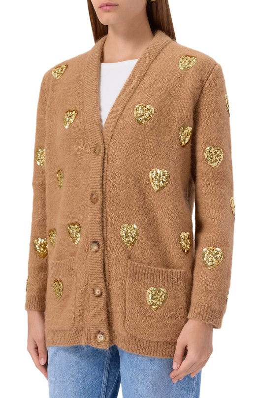 Шерстяной кардиган Valentino 7B3KA12K/9FS Бежевый  7B3KA12K/9FS Фото 3