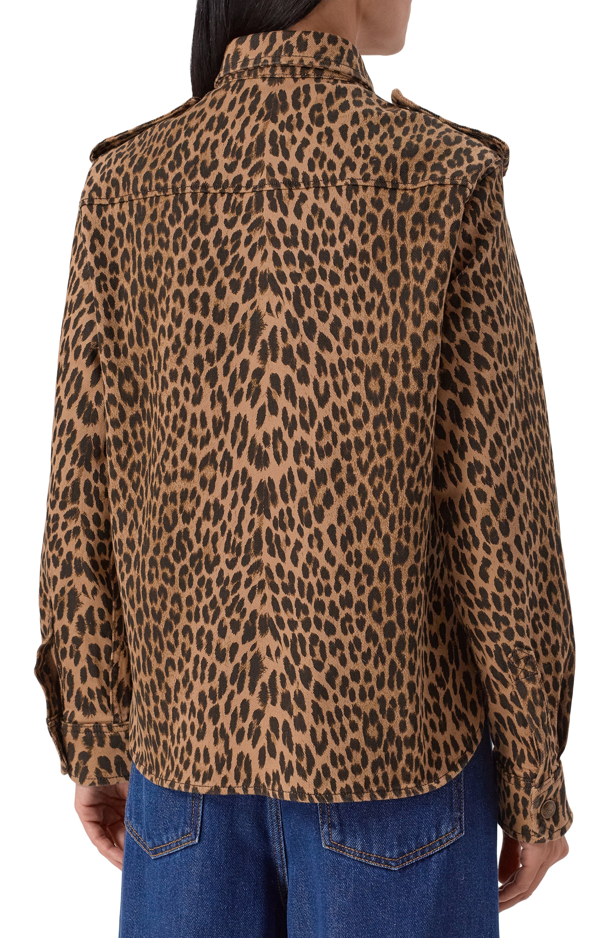 Джинсовая рубашка ZADIG AND VOLTAIRE леопардового цвета по цене 49450 руб., арт. WWSH02260, фото 4 Джинсовая рубашка ZADIG AND VOLTAIRE, арт. WWSH02260, фото 4