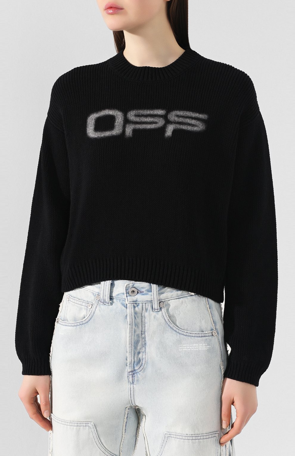 Хлопковый свитер OFF-WHITE, арт. 0WHE021R20H280871001, фото 3