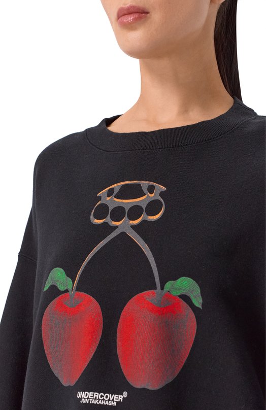 Хлопковый свитшот Undercover UC2E8802-5 Чёрный  UC2E8802-5 Фото 5