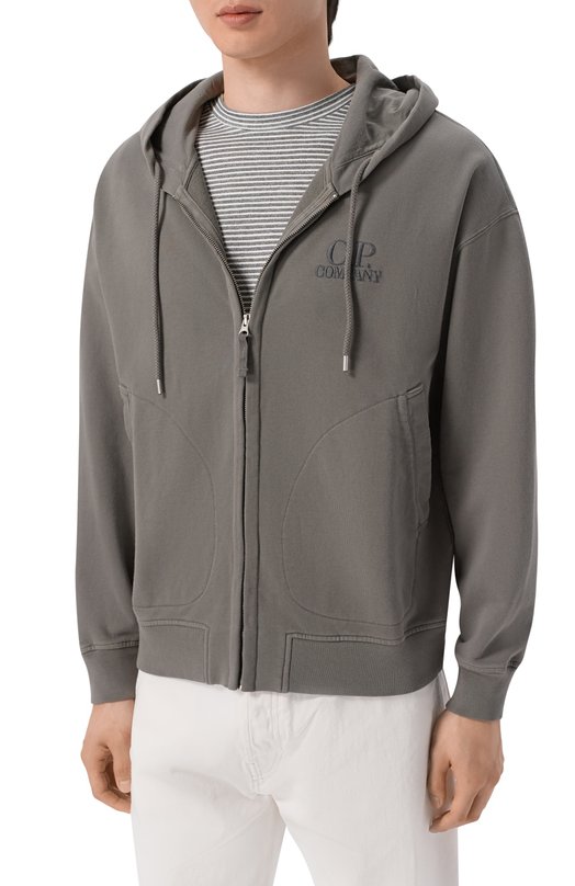 Хлопковая толстовка C.P. Company 20CMSS218A/0060900 Серый  20CMSS218A/0060900 Фото 3