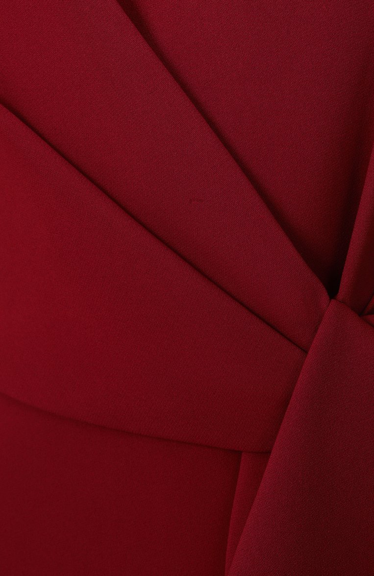 Женское платье из шелка и вискозы ELIE SAAB бордового цвета, арт. D0680NS25/CD003 | Фото 5 (Автоматизация состава: Проставлено; Автоматизация ТО: Проставлено; Материал внешний: Шелк; Длина Ж (юбки, платья, шорты): Макси; Рукава: Длинные; Женское Кросс-КТ: Платье-одежда; Стили: Кэжуэл; Случай: Вечерний)