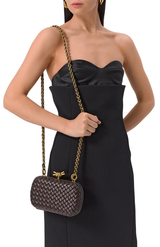 Клатч Knot Chain Bottega Veneta 776662/V01D Коричневый  776662/V01D Фото 2