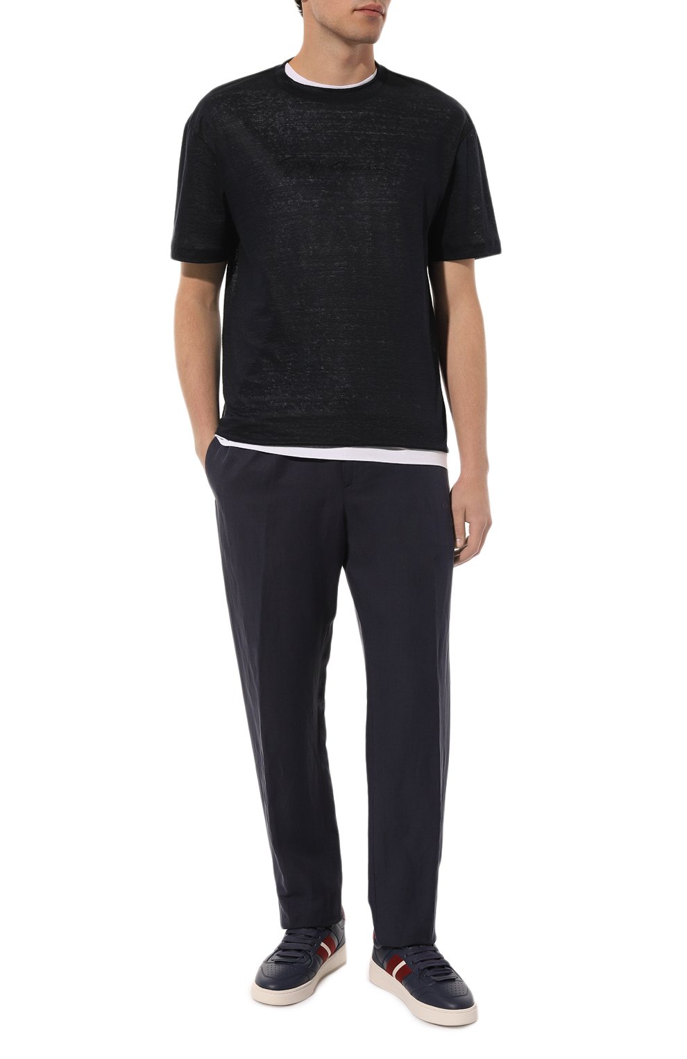 Льняная футболка GIORGIO ARMANI, арт. 3DSM73/SJDJZ, фото 2