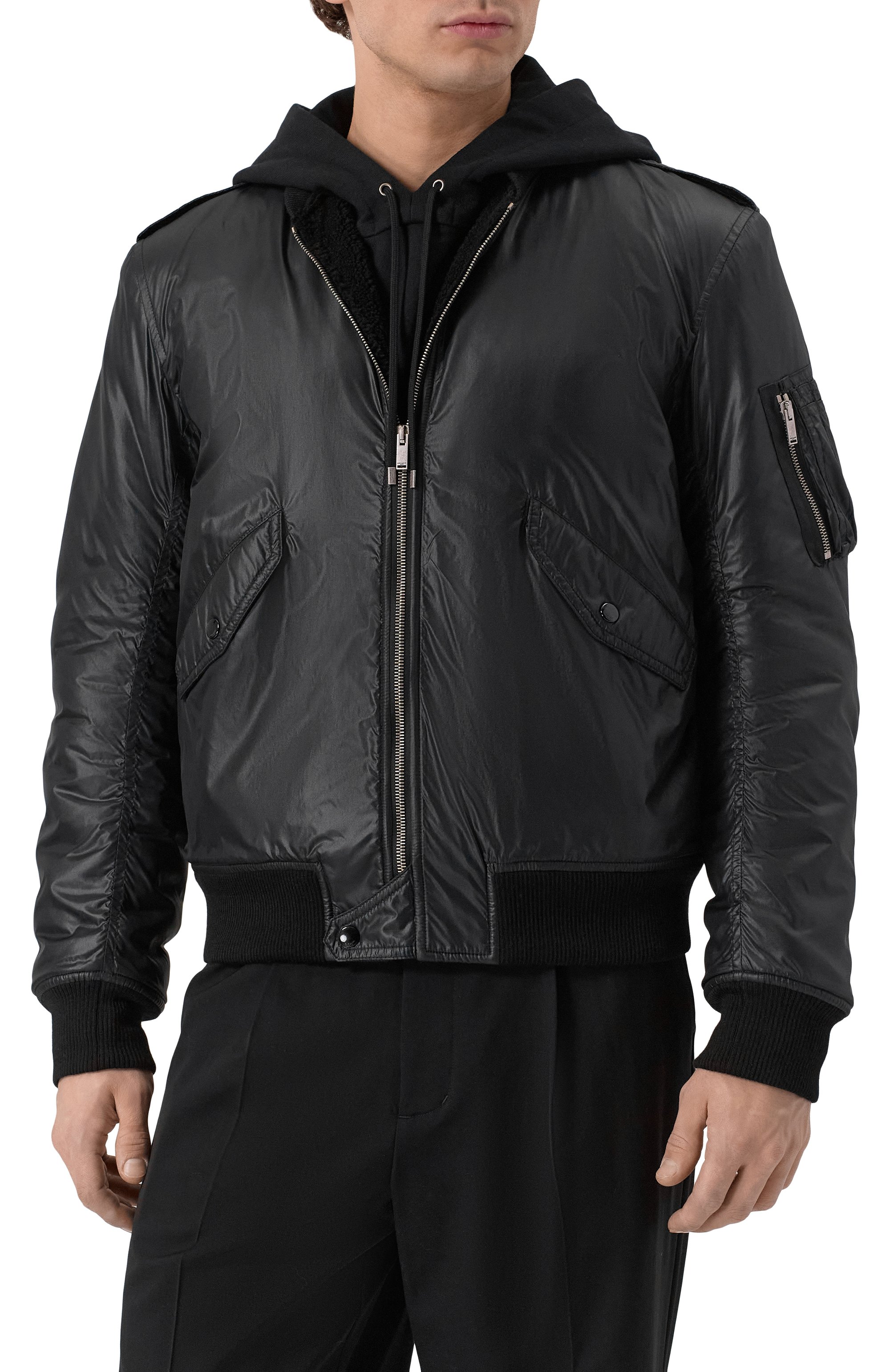 Утепленный бомбер SAINT LAURENT, арт. 780904/Y989L, фото 3